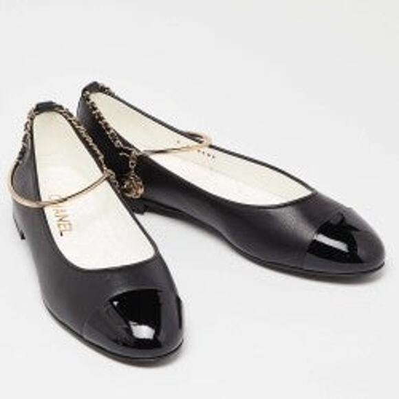 Chanel 2022 Interlocking CC Logo Ballet Flats - 38.5 - Picture 6 of 6